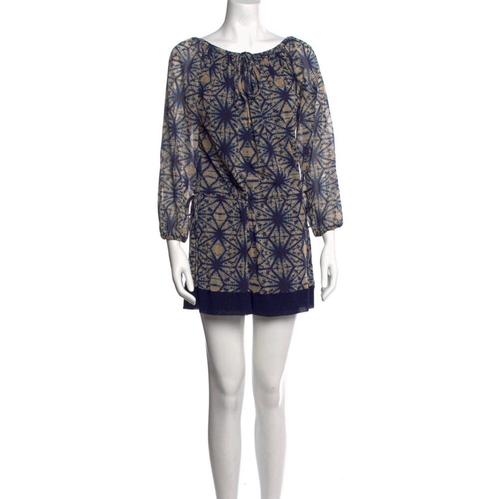 Jean Paul Gaultier Rare Y2K Vintage Sheer Mesh Abstract Drawstring Waist Dress S